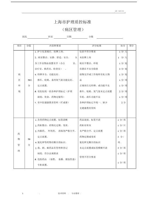 护理质控检查使用表.docx