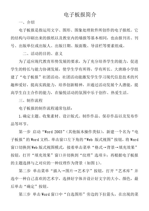 电子板报简介