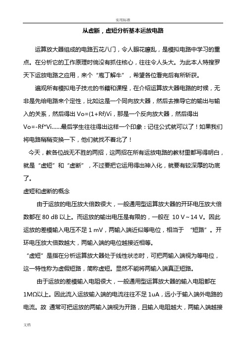 经典运放电路分析报告(经典)