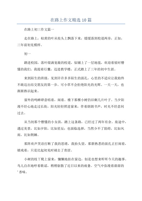 在路上作文精选10篇