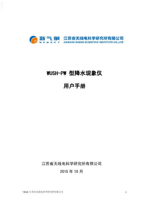 PW 型降水现象仪
