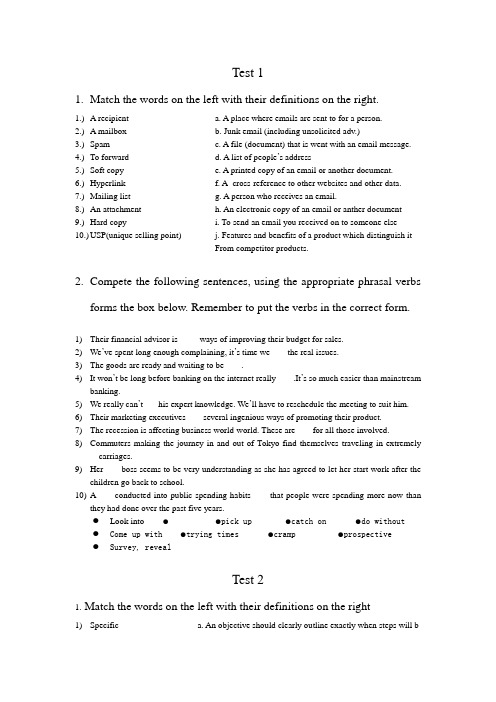 business English 词汇部分
