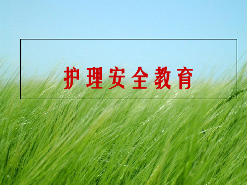 护士岗前培训护理安全教育ppt课件