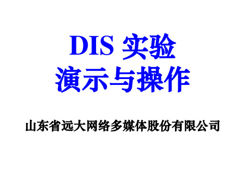 DIS实验演示与操作