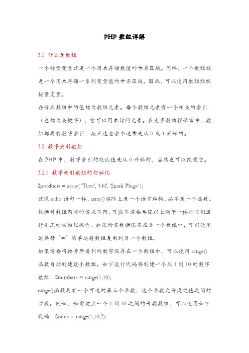 PHP数组详解