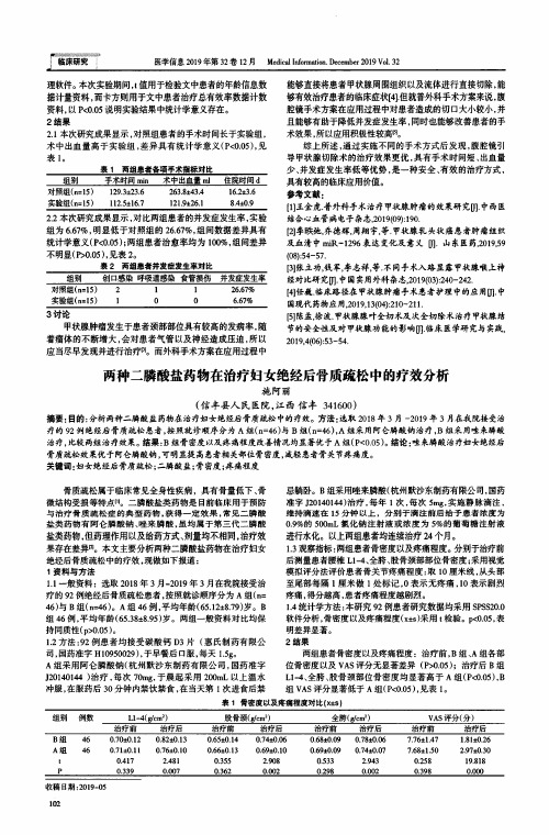 两种二膦酸盐药物在治疗妇女绝经后骨质疏松中的疗效分析