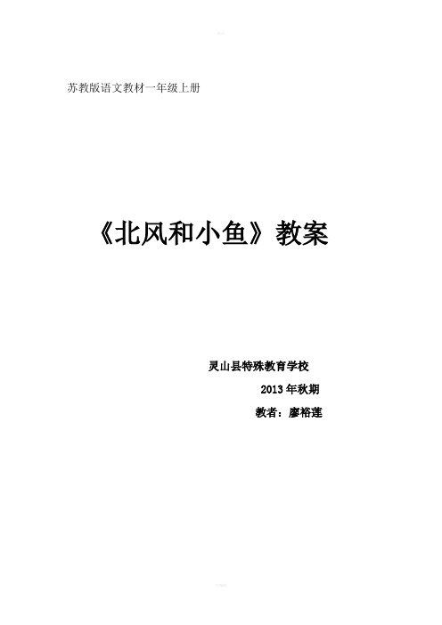 北风和小鱼教案