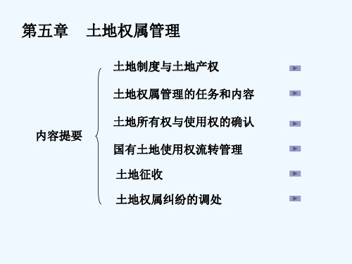 土地管理原理第五章权属管理