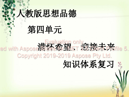 人教版第四单元满怀希望、迎接未来知识体系复习ppt