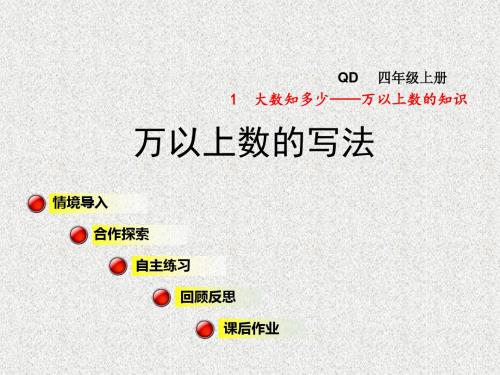 青岛版数学四上第1单元信息窗2万以上数的写
