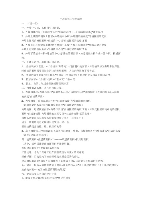预算计算规则