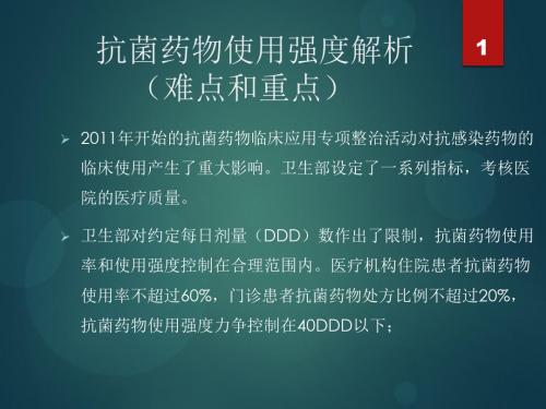 抗菌药物使用强度解析