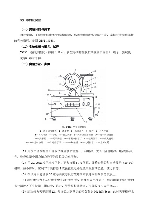 化纤卷曲度实验