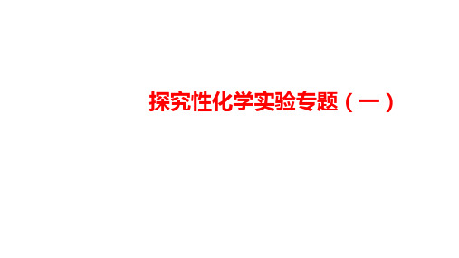 探究性化学实验专题课件