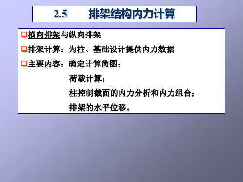 排架结构内力计算(完整)分解