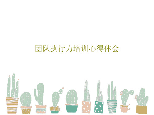 团队执行力培训心得体会41页PPT