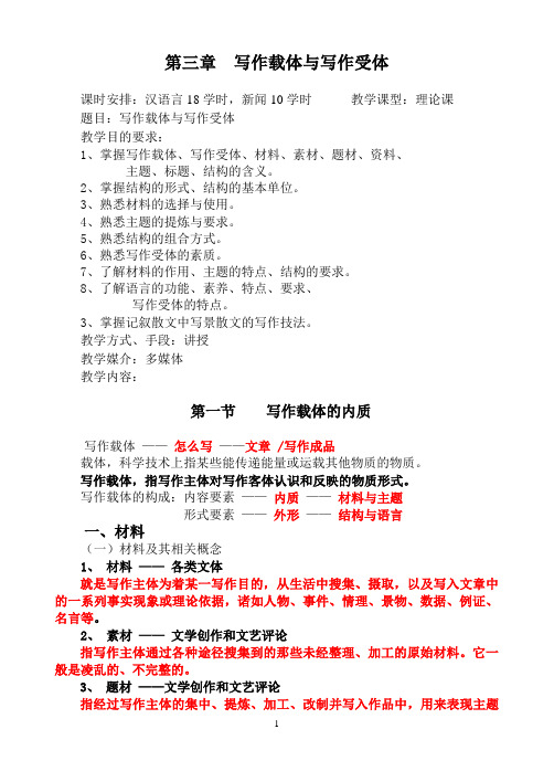 第三章 写作载体与受体