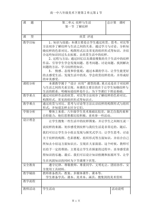 新人教版美术八年级下册第2单元第1节