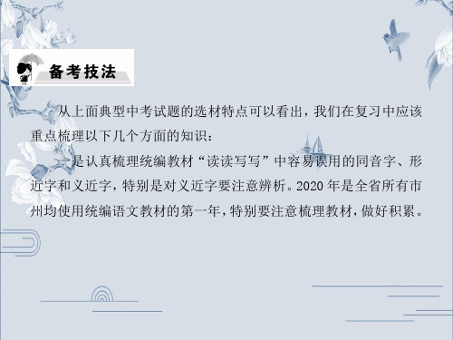 第一模块 语言文字运用 二、汉字的正确书写-2020年中考语文(通用版)复习课件备考技法