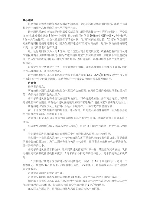 最小通风量计算