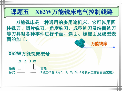 X62W万能铣床