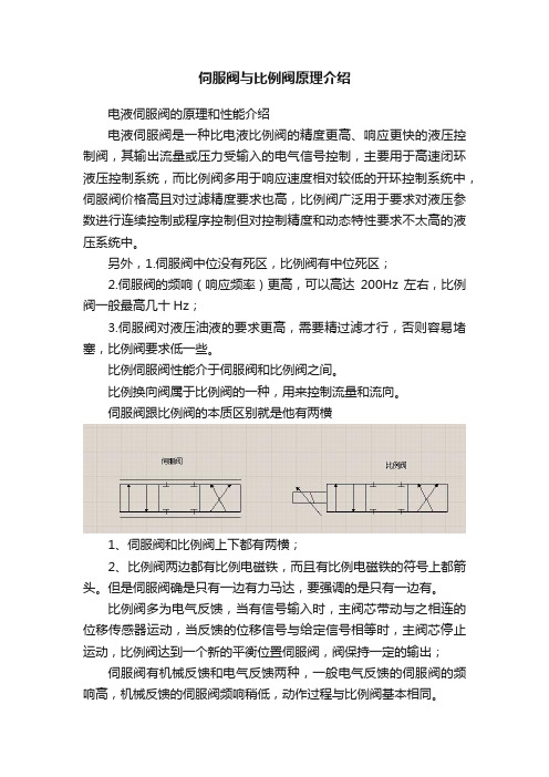 伺服阀与比例阀原理介绍