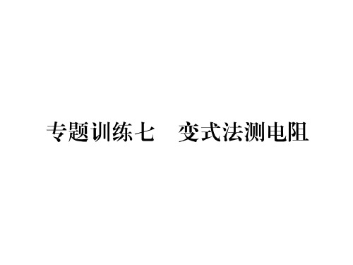 第5章专题训练七 变式法测电阻—2020秋九年级物理上册教科版课堂复习课件