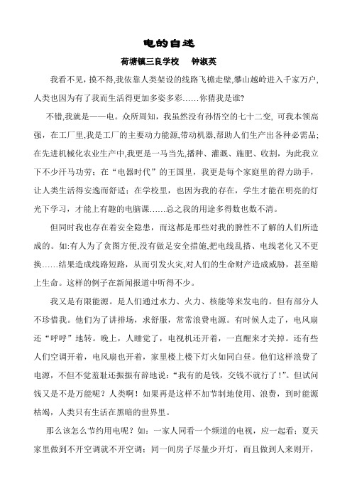 电的自述