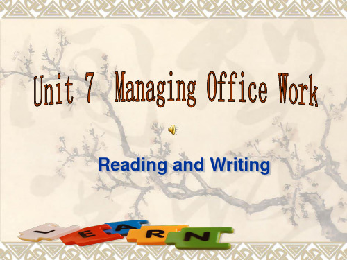 职业英语unit_7 Managing Office Work