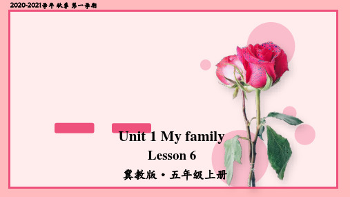 冀教版五年级英语上册Lesson 6课件PPT