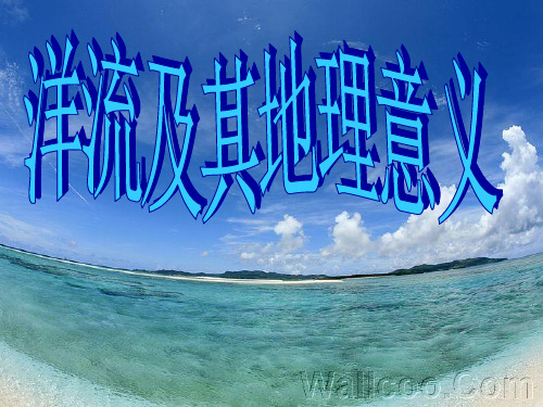 鲁教版高一地理必修一第二单元第三节水圈与水循环3课时 洋流及其地理意义(共40张PPT)