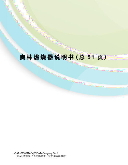 奥林燃烧器说明书