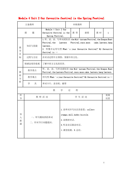 泉港区第一小学六年级英语上册Module4Unit2Ourfavouritefestivalist