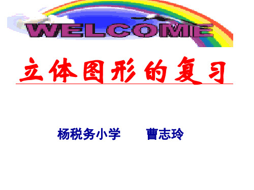 苏教版六年级数学下册总复习立体图形的复习