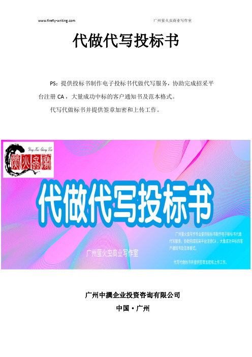 代做投标书