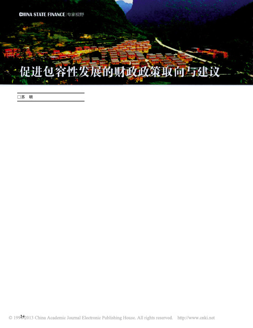 促进包容性发展的财政政策取向与建议_苏明