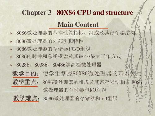 微机原理及接口技术-第3章-80X86微处理器及其体系结构