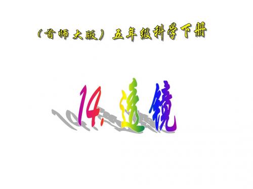 五年级科学下册 透镜 1课件 首师大版