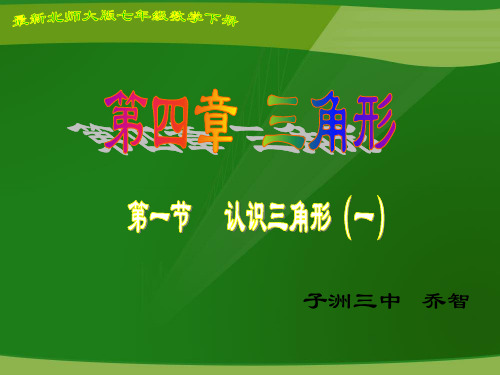 (北师大2013版)七年级数学下册第四章三角形