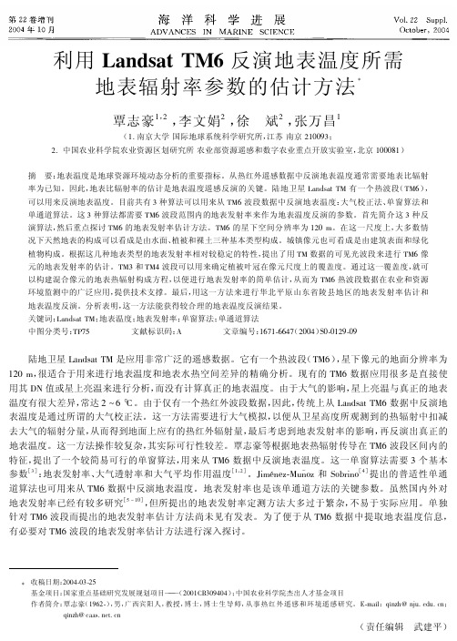 地表辐射率参数的估计方法