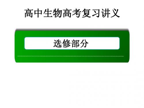 高中生物高考一轮总复习讲义 选修1 专题1 传统发酵技术的应用