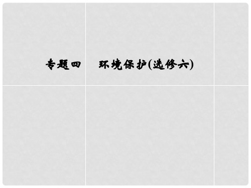 高考地理二轮专题复习 第六部分 专题四 环境保护(选修6)课件