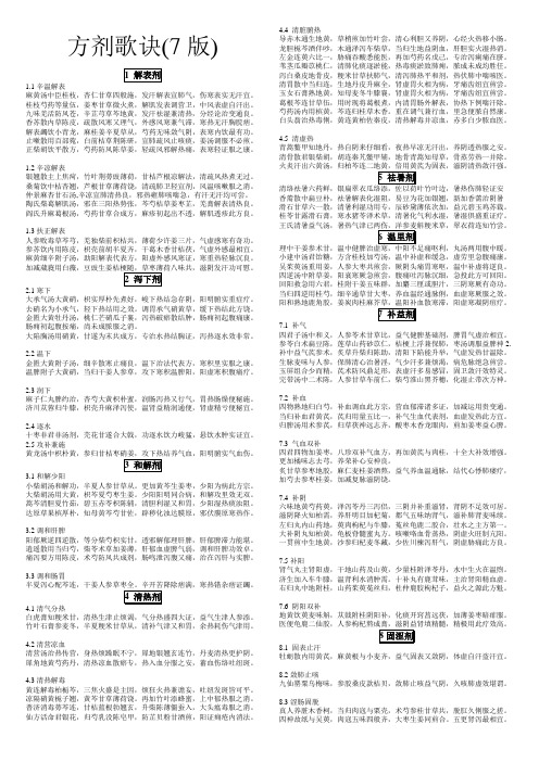 7版方剂歌诀