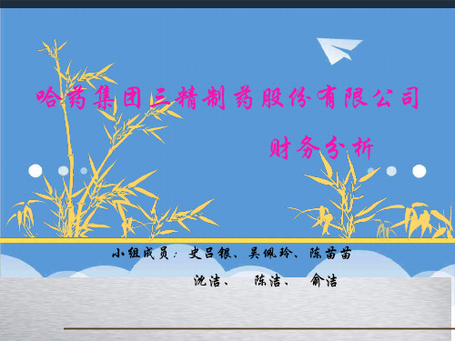 财务分析-哈药财务分析 精品