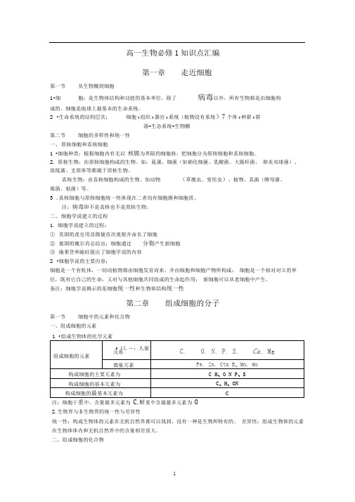 分子与细胞知识点整理