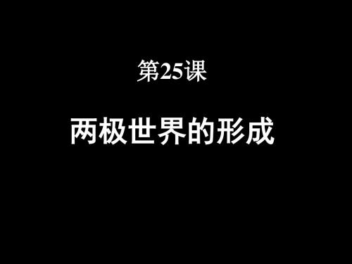 第25课两极世界的形成)