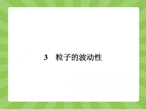 【志鸿优化设计-赢在课堂】(人教版)2015高中物理选修3-5配套课件：17.3 粒子的波动性