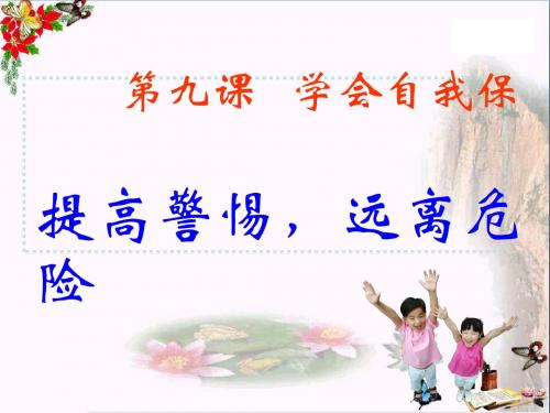 提高警惕,远离危险ppt优秀课件1