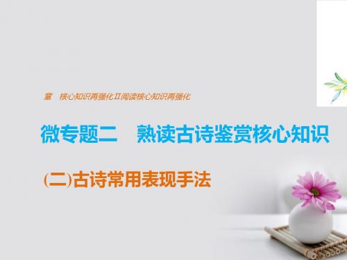 (全国通用)2017版高考语文三轮冲刺 考前三个月 考前回扣 第一章 核心知识再强化 Ⅱ 阅读核心知识再强化 
