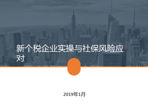 新个税法企业实操与社保风险应对 课件